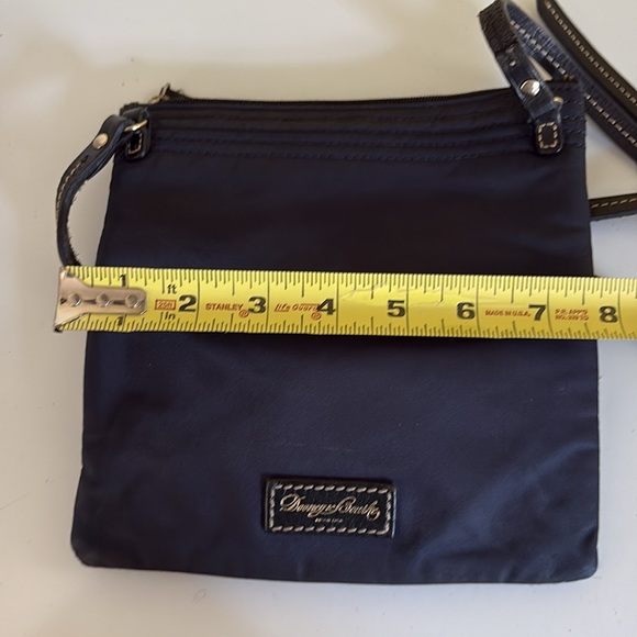 Dooney & Bourke North South Triple Zipper Small Navy Nylon Crossbody - Picture 7 of 10